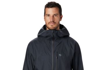 Image of Mountain Hardwear Exposure 2 Gore-Tex Paclite Plus Jacket - Men's, Dark Storm, Medium, OM8429004-M