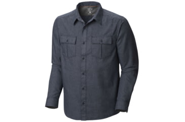 Image of Mountain Hardwear Frequentor Flannel Long Sleeve Shirt - Men's-Collegiate Navy-Small
