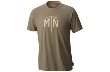 Image of Mountain Hardwear Hardwear Ice Axe Short Sleeve Tee - Men's-Heather Stone Green-Small