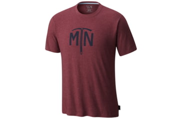 Image of Mountain Hardwear Hardwear Ice Axe Short Sleeve Tee - Mens, Heather Cote Du Rhone, XX-Large, OM0312649-XXL