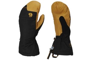 Image of Mountain Hardwear Jalapeno Mitt - Men's-Desert Gold/Black-Small