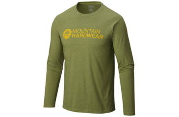 Image of Mountain Hardwear Logo Graphic Long Sleeve T - Mens-Heather Amphibian-Large