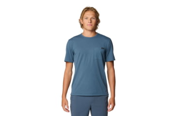 Image of Mountain Hardwear Low Exposure Short Sleeve Shirt - Men's, Moon Blue, M, 2110261-430-M