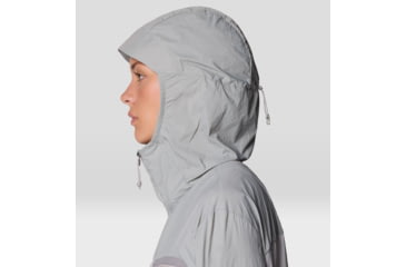 Image of Mountain Hardwear Wind Veil Hooded Jacket - Women's, Half Moon Grey, City Fog, Approaching St, L, 2146771-059-L