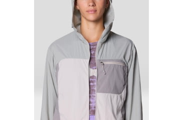 Image of Mountain Hardwear Wind Veil Hooded Jacket - Women's, Half Moon Grey, City Fog, Approaching St, L, 2146771-059-L