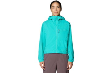 Image of Mountain Hardwear Wind Veil Hooded Jacket - Women's, Aqua Marina, M, 2146771-354-M