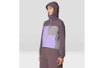Image of Mountain Hardwear Wind Veil Hooded Jacket - Women's, Purple Sage, Harbor Violet, Approaching, S, 2146771-574-S