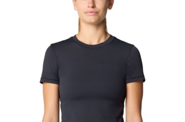 Image of Mountain Hardwear Peak Knit Short Sleeve Shirt - Women's, Black, M, 2113451-010-M