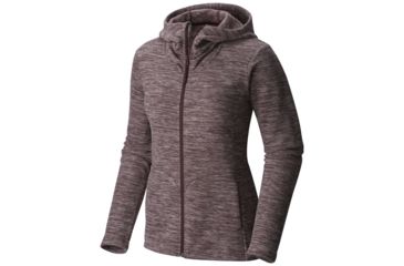 Image of Mountain Hardwear Snowpass Fleece Full-Zip Hoody - Women's-Heather Purple Plum-Small