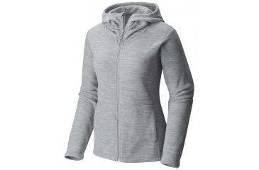 Image of Mountain Hardwear Snowpass Fleece Full-Zip Hoody - Women's-Heather Steam-X-Small