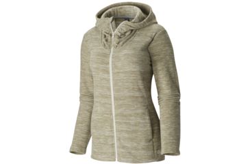 Image of Snowpass Fleece Full-Zip Hoody - Womens-Heather Khaki-Large