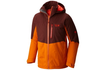 Image of Mountain Hardwear South Chute Jacket - Men's-Redwood/Orange Copper-Small