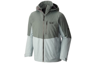 Image of Mountain Hardwear South Chute Jacket - Men's-Thunderhead Grey/Ice Shadow-X-Large