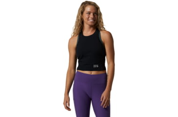 Image of Mountain Hardwear Stretch Tanklette - Womens, Black, Extra Small, 1982631010-XS