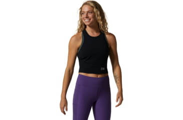 Image of Mountain Hardwear Stretch Tanklette - Womens, Black, Extra Small, 1982631010-XS