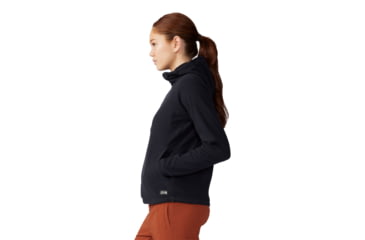 Image of Mountain Hardwear Summit Grid Half Zip Hoody - Women's, Black, S, 2105641-010-S