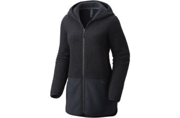 Image of Mountain Hardwear Warmsby Fleece Hooded Parka - Women's-Black-Medium