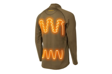 Image of Muddy Nucleus Heated Quarter-Zip Top - Mens, Brown Clay, MEDIUM, MUD-HT-QZ-CL-M