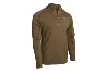 Image of Muddy Nucleus Heated Quarter-Zip Top - Mens, Brown Clay, MEDIUM, MUD-HT-QZ-CL-M