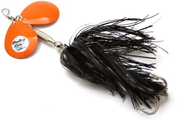 Image of Musky Mayhem Baby Girl Musky Spinner, 2 #6 Blades, 4/0 Hook, Black Orange, 1.8oz, BG024