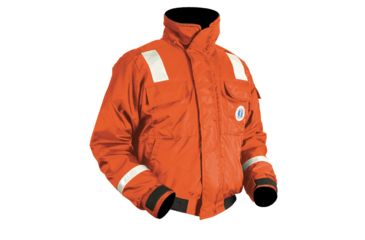 Image of Mustang Survival Classic Bomber Jacket w/SOLAS Reflective Tape - Medium - Orange 27615