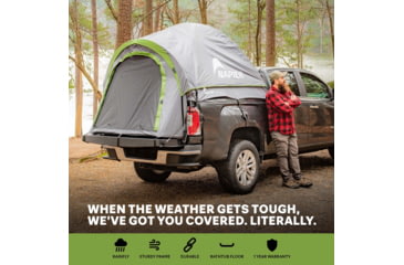 Image of Napier Backroadz Truck Tent, Full Size Crew Cab Bed, Gray/Green, 5.5-5.8 ft, 19033