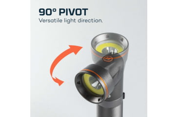 Image of Nebo Franklin Pivot Rechargeable Dual Work Light and Spot Light, 300 Lumens, Black, NEB-WLT-0023