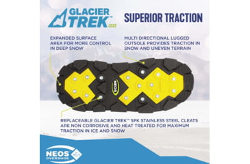 Image of Neos Voyager Glacier Trek Spike Overshoes, Black, M, VNG1-BLK-MED