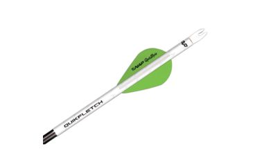 Image of New Archery Products Quikfletch 2in Twister Vanes, 100 Pack, White/Green/Green, NAP-60-645