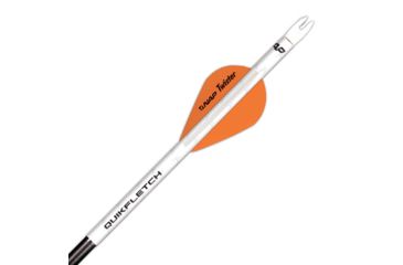 Image of New Archery Products Quikfletch 2in Twister Vanes, 100 Pack, White/Orange/Orange, NAP-60-644
