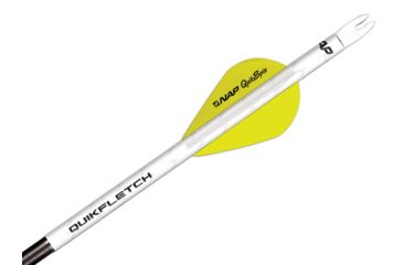 Image of New Archery Products Quikfletch 2in Twister Vanes, 100 Pack, White/Yellow/Yellow, NAP-60-643
