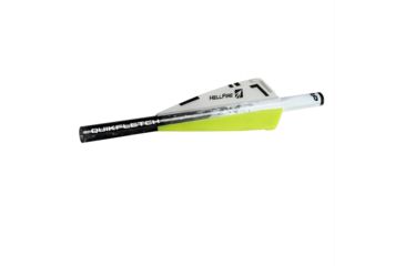 Image of New Archery Products Quikfletch 3in Hellfire X-Bow, 6 Pack, White/Yellow/Yellow, NAP-60-011