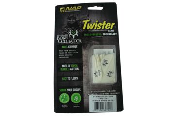 Image of New Archery Products Quikspin 2in Vane, Bone Collector Edition, 36 Pack, White, NAP-60-707