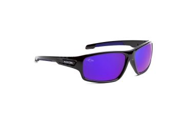 Image of NFL Catch Baltimore Ravens Single Vision Prescription Sunglasses, Glossy Black Frame, 622586T03SV