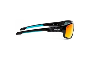 Image of NFL Catch Miami Dolphins Single Vision Prescription Sunglasses, Glossy Black Frame, 622586T17SV