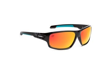 Image of NFL Catch Miami Dolphins Single Vision Prescription Sunglasses, Glossy Black Frame, 622586T17SV