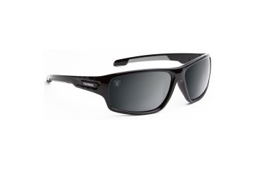 Image of NFL Catch Oakland Raiders Single Vision Prescription Sunglasses, Glossy Black Frame, 622586T23SV