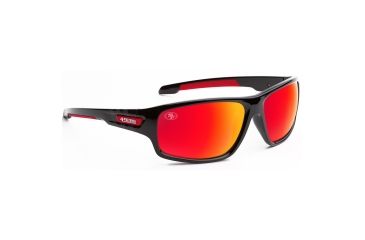 Image of NFL Catch San Francisco 49ers Single Vision Prescription Sunglasses, Glossy Black Frame, 622586T27SV