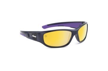 Image of NFL Zone Minnesota Vikings Single Vision Prescription Sunglasses, Matte Dark Blue Frame, 655975T18SV
