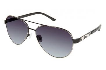 Image of Nicole Miller Strand Single Vision Prescription Sunglasses NMSTRAND03 - Frame Color Black Gunmetal
