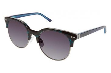 Image of Nicole Miller Sylvan Single Vision Prescription Sunglasses NMSYLVAN03 - Frame Color Blue Tortoise