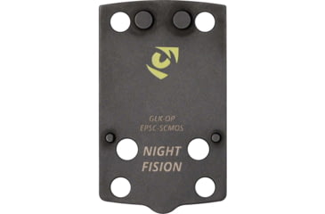 Image of Night Fision Optic Plate + Tritium Ylw Front Sight Combo EPS Carry to Glock 43x MOS, Black, GLK-OPBS-EPSC-43X-YGZX