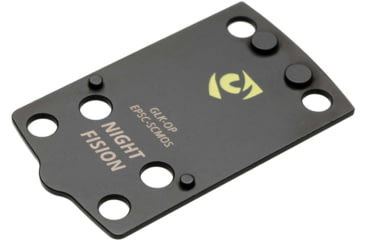 Image of Night Fision Optic Plate + Tritium Ylw Front Sight Combo EPS Carry to Glock 43x MOS, Black, GLK-OPBS-EPSC-43X-YGZX