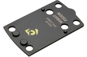 Image of Night Fision Optic Plate + Tritium Ylw Front Sight Combo EPS Carry to Glock 43x MOS, Black, GLK-OPBS-EPSC-43X-YGZX