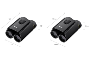 Image of Nikon Trailblazer 8x25mm Roof Prism Binoculars, Black, Compact, 16852