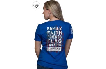 Image of Nine Line Apparel 5 Things Women's T-shirt Ryl Blue X-lrg