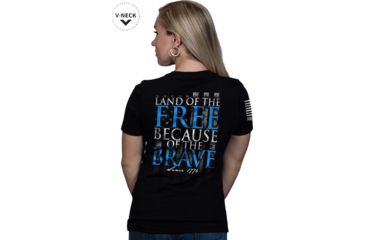 Image of Nine Line Apparel Because Of The Brave Wmn's T-shirt Bl Xl
