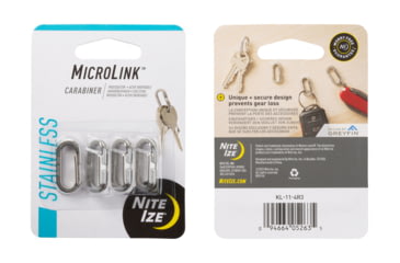 Image of Nite Ize Microlink Carabiner - 4 Pack - KL-11-4R3