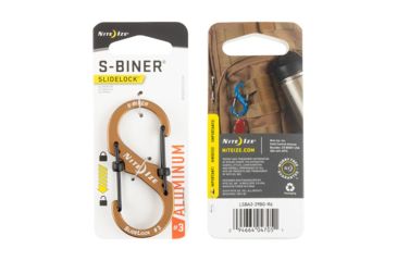 Image of Nite Ize S-Biner SlideLock Aluminum, #3, Coyote LSBA3-29BG-R6