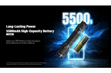 Image of Nitecore P27iX 5000 Lumen 21700 Li-Ion Rechargeable LED Customizable Tactical Flashlight w/ Multi-Beam Modes